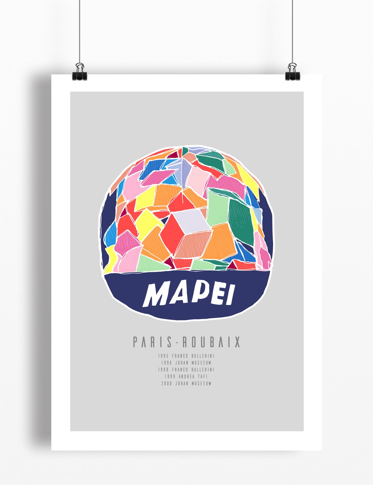 Mapei cap print - A4 or A3 | Pedalare shop